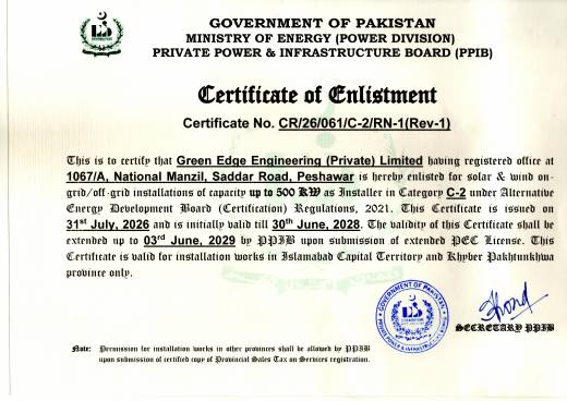 Solar installer enlistment document preview