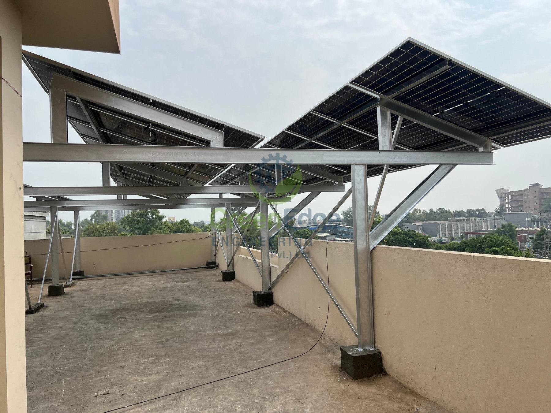 Rooftop mounting framework