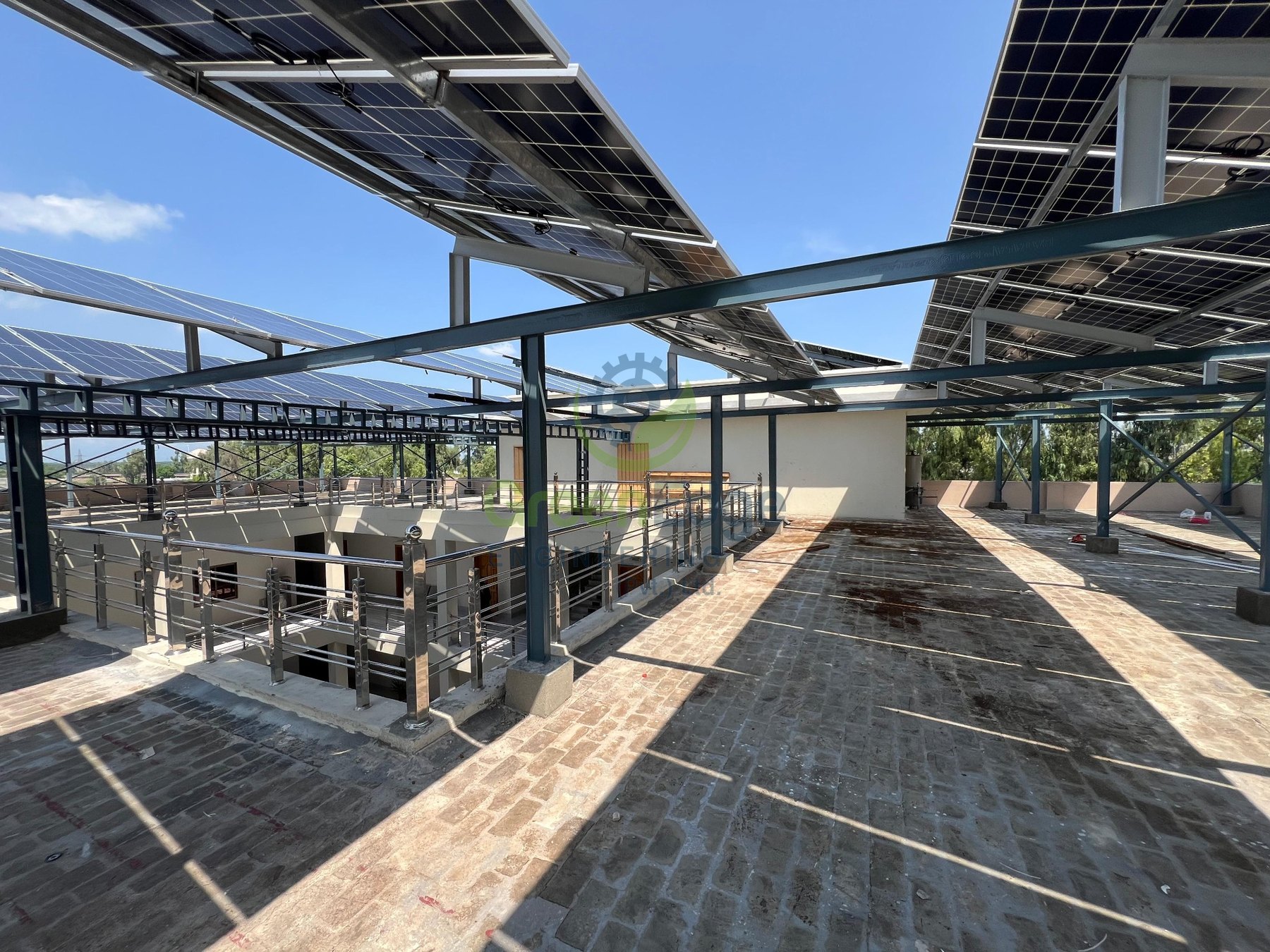 PV mounting structures on the roof