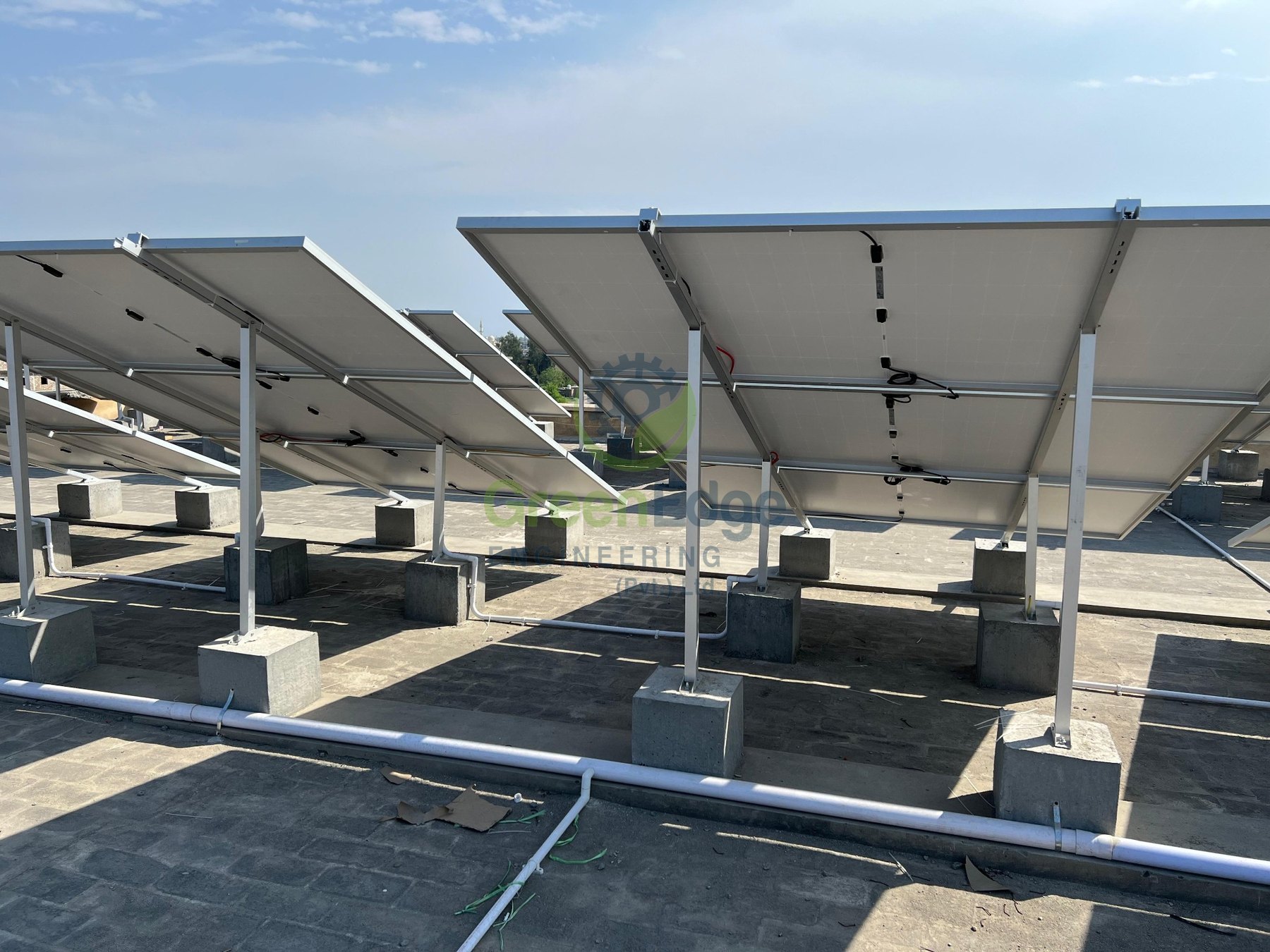 Rooftop panel support and foundations