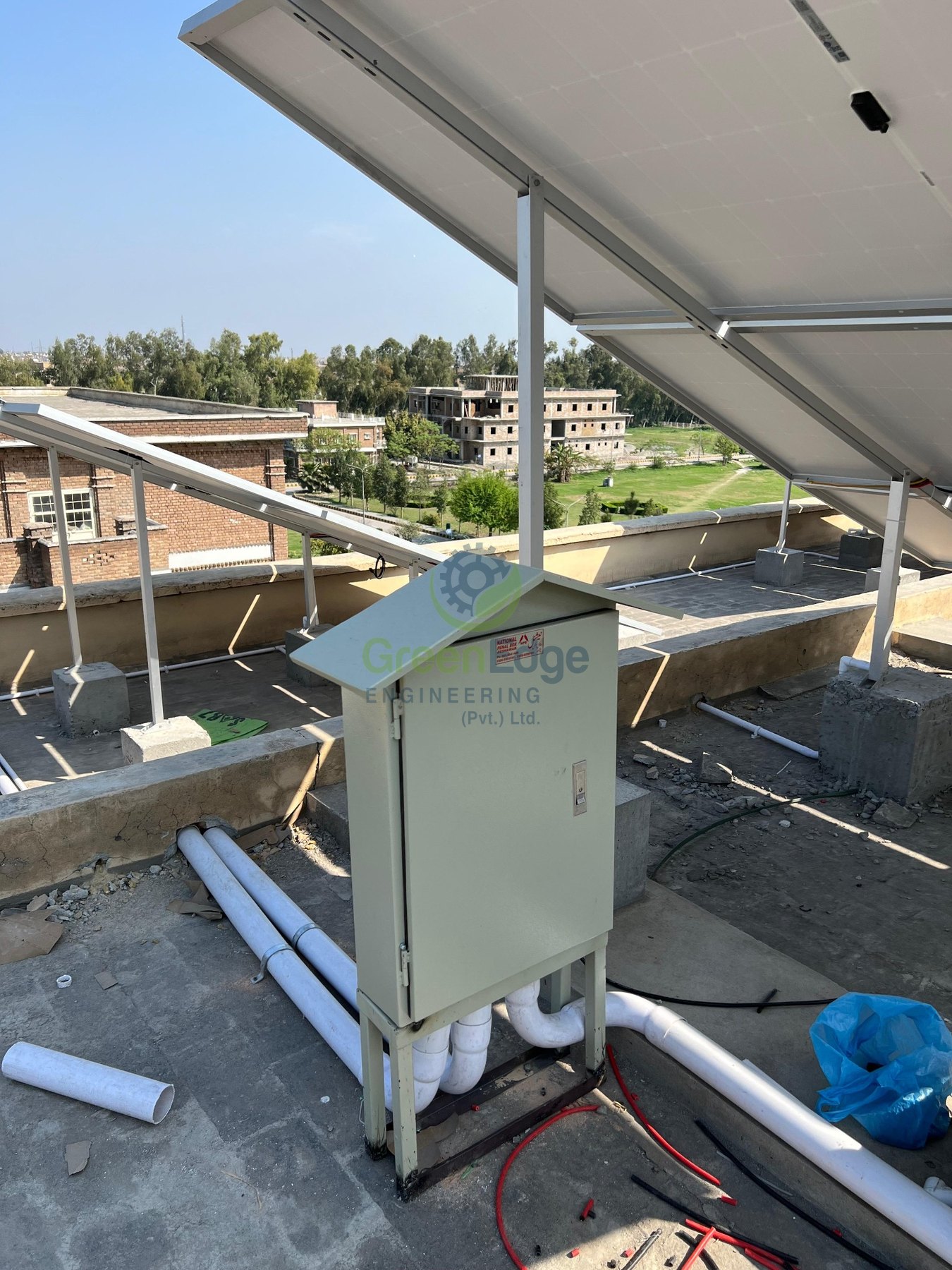 Solar panel installation detail